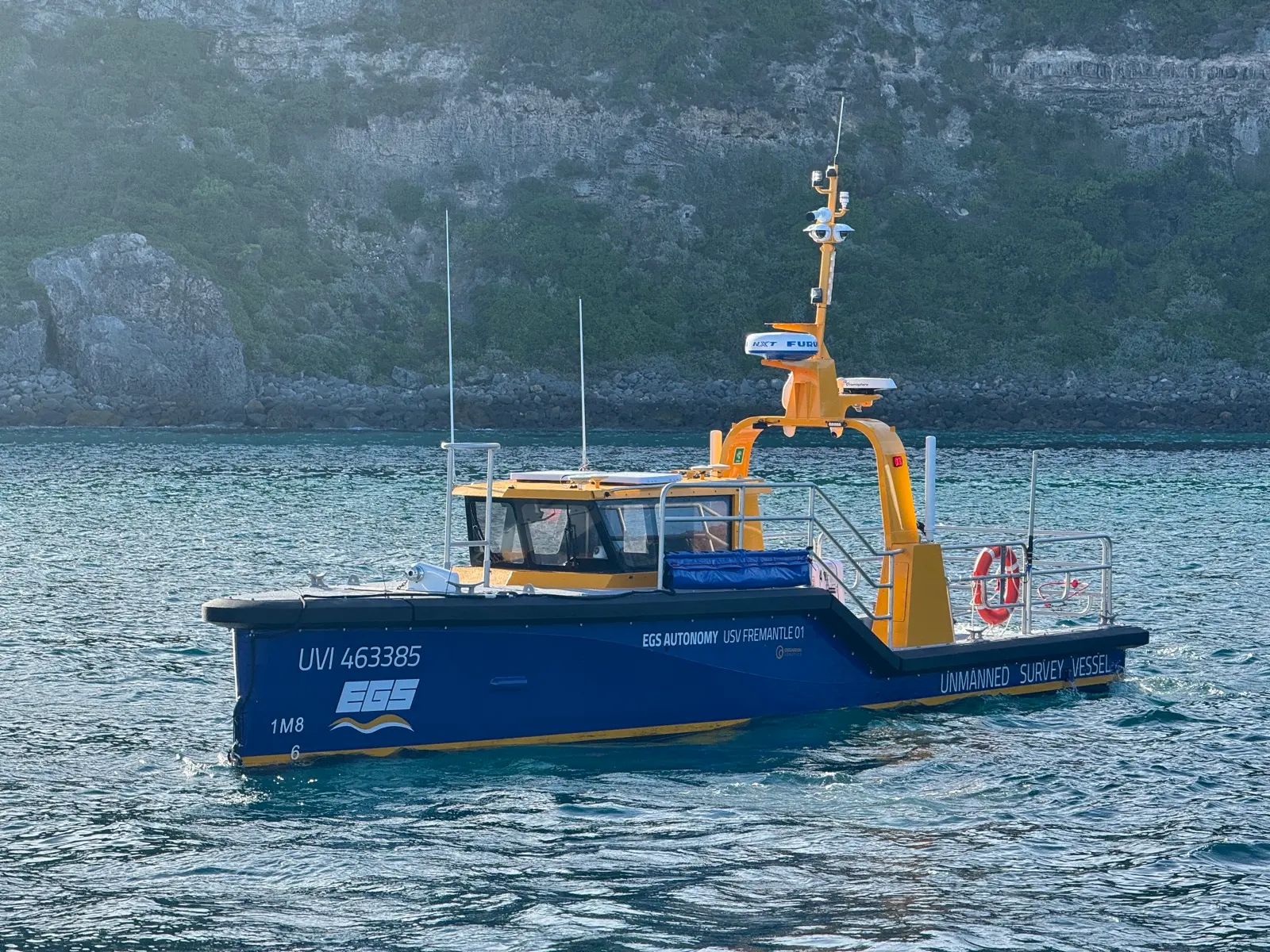EGS Autonomy USV on survey operation